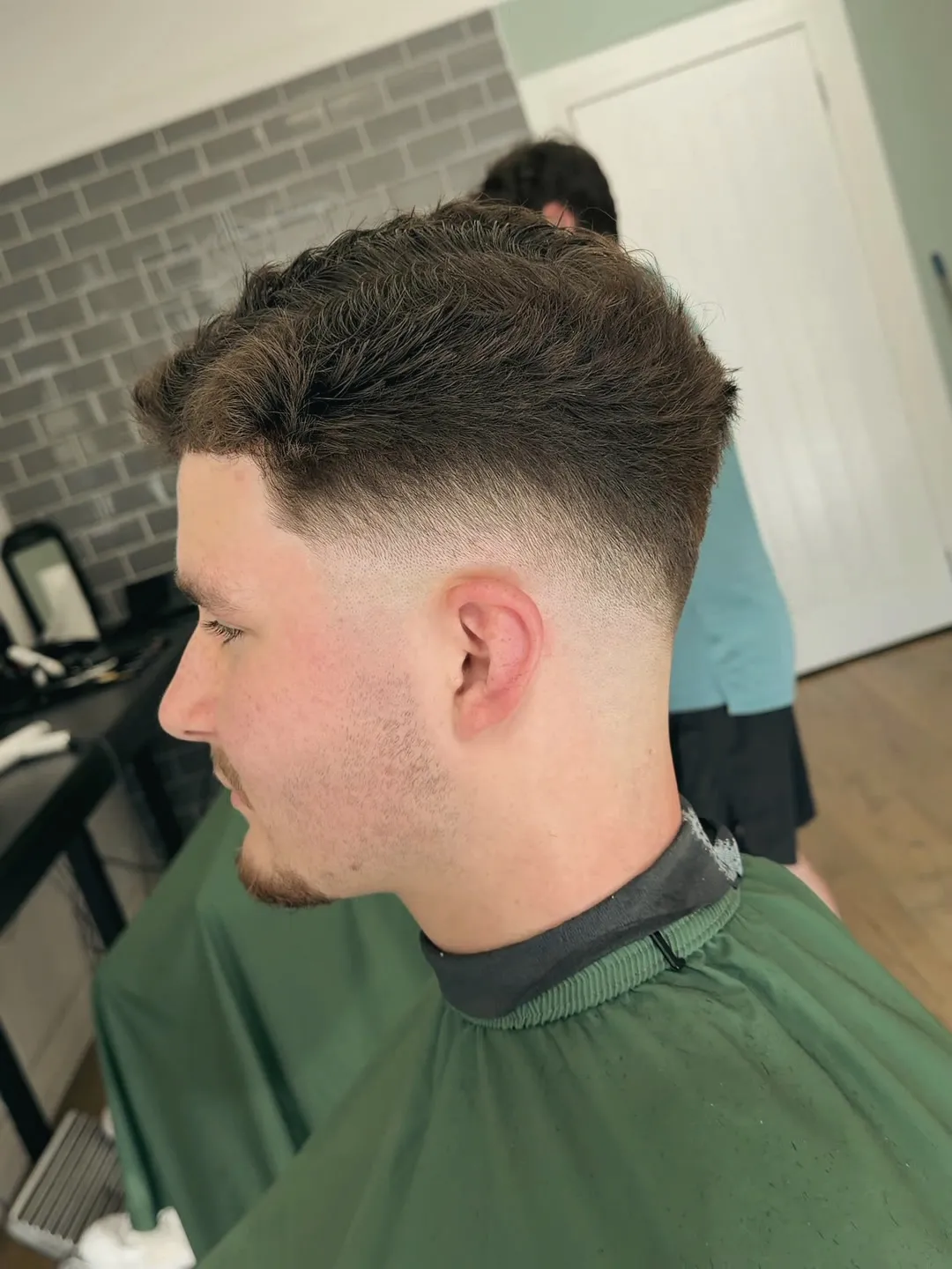 Finished skin fade seen from the side.
